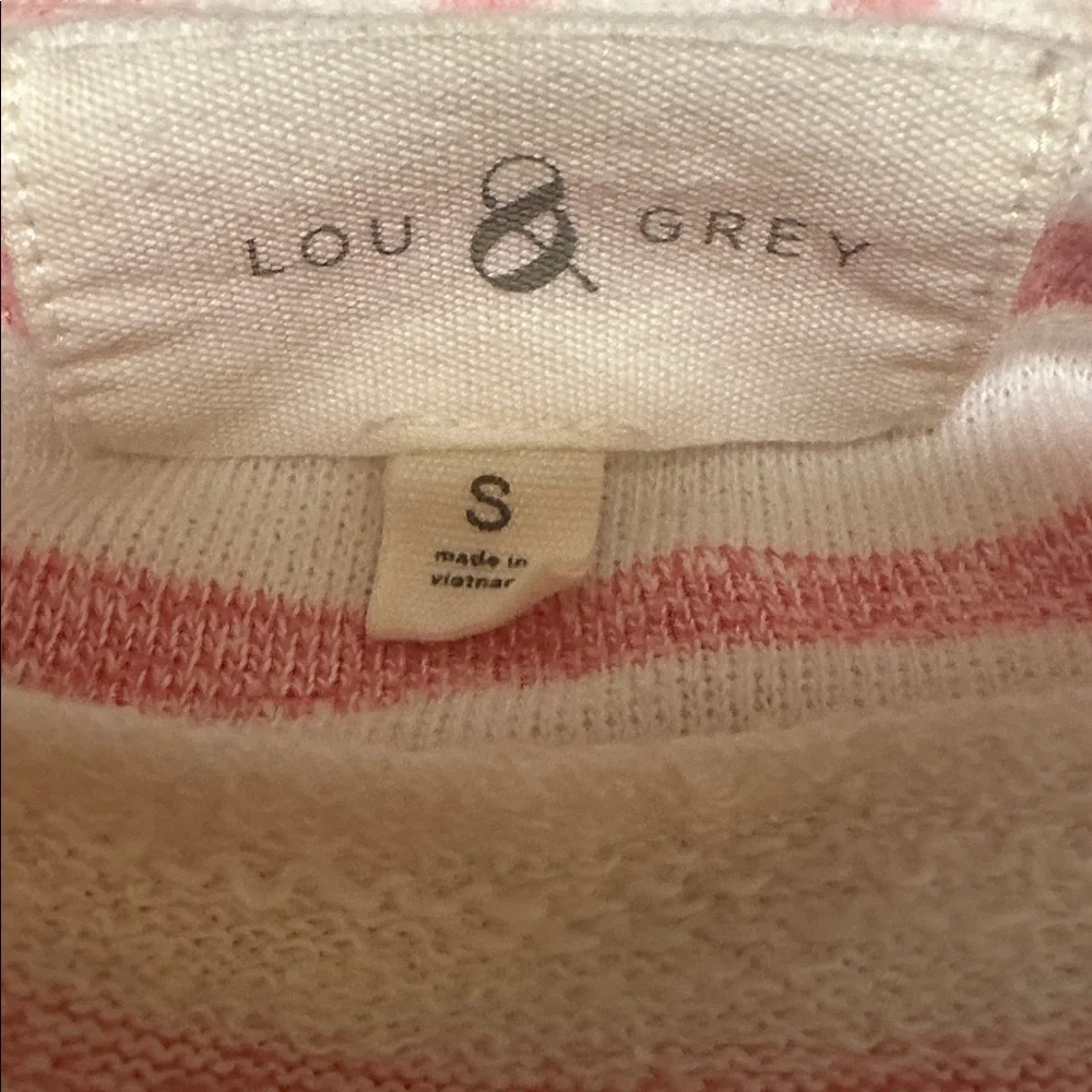 Lou & Grey Pink and White Striped Beach Coverup with Pockets